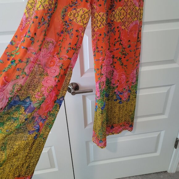 Banjul Boho-Print Palazzo Pants - size 0/1 - Picture 3 of 4
